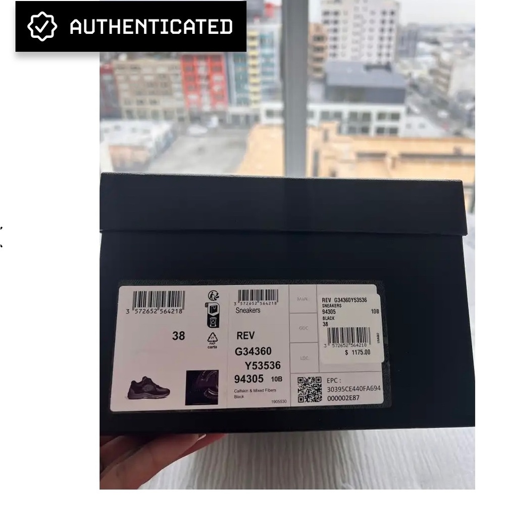 size 38 Chanel’s black sneakers